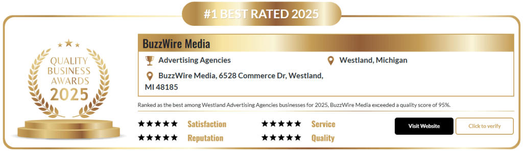 BuzzWare Media Award Best Advertising Agency